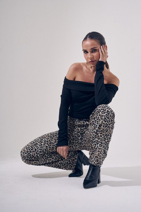 Pantalón recto de gabardina Animal Print Art. 929 - Imagen 5